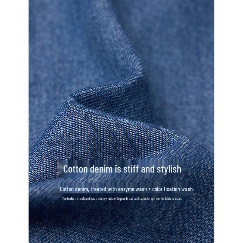 INMAN French Elegant Round Neck Sleeveless Denim Dress