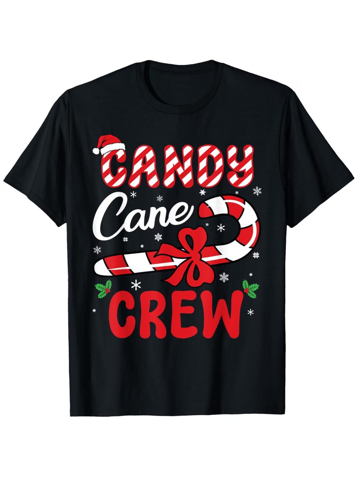 Christmas Candy Cane Crew Funny Xmas Holiday Boys Girls Women Men T-Shirt, 100% 3XL