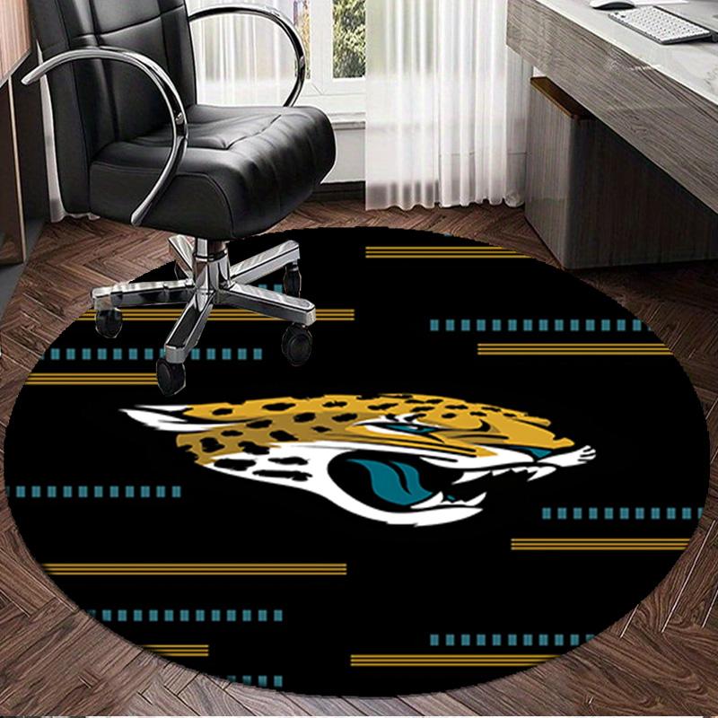 Jaguar Team Spirit Round Rug for Livingroom,Bedroom, Palyroom, Chair Rug, Area rug, Circle Carpet, Large Size Fan Christmas gift