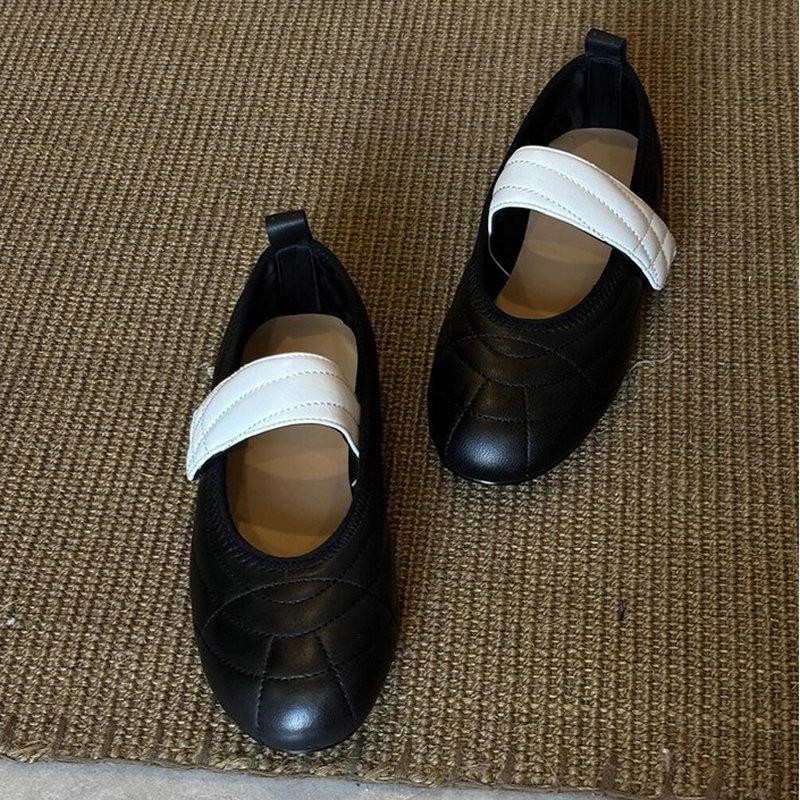 Fashion Retro Flat Shoes for Women Spring and Autumn 2025 New Round Toe Mary Jane Shoes Women's French Casual Sports Shoes for Women