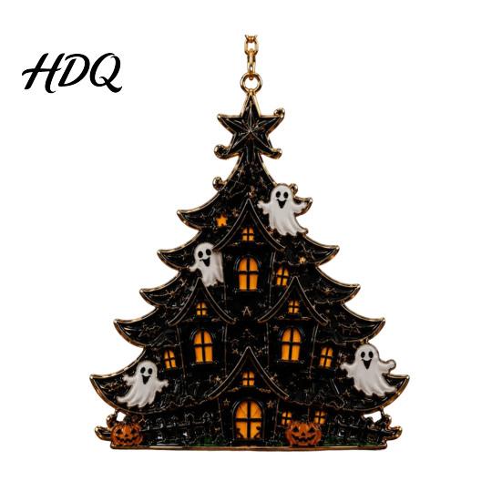 Durable Acrylic Event Decorations Halloween Tree Hanging Ornament Pumpkin Ghost Skull Seasonal Decor Spooky Pendant for Party Home Festive