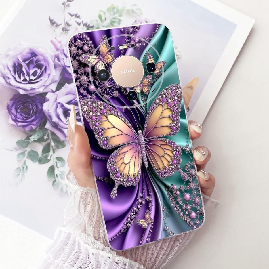 For Huawei Mate 80 5G Case VYG-AL00 Stylish Butterfly Painted Cover Soft Slim Phone Case For Huawei Mate 80 Pro Mate80 5G Fundas