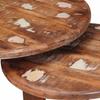 Nesting Coffee Tables Set 3 Pcs Multicolored Solid Reclaimed Wood