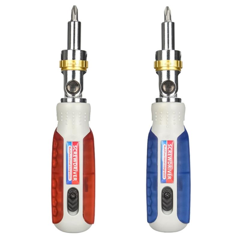 Professional 14 in 1 Ratchet Screwdriver Set, with Precise Interchangeable Bit Suitable for Household Maintenance Tasks