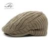 Retro Wool Beret Women's Autumn and Winter Knitted Hat Fleece Warm Cap Casual Forward Hat Men