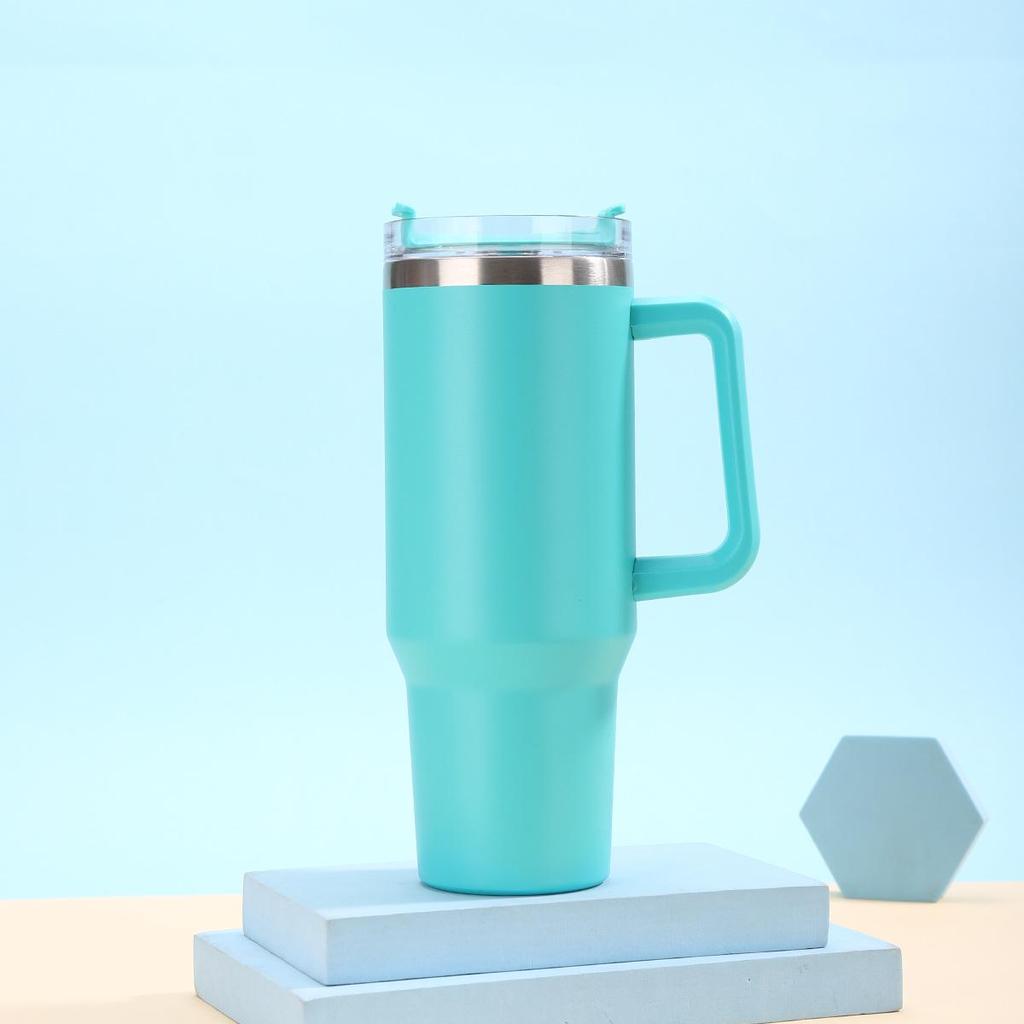 Large Capacity 40oz Insulated Stainless Steel Car Cup with Handle - Portable Outdoor Ice King Cup