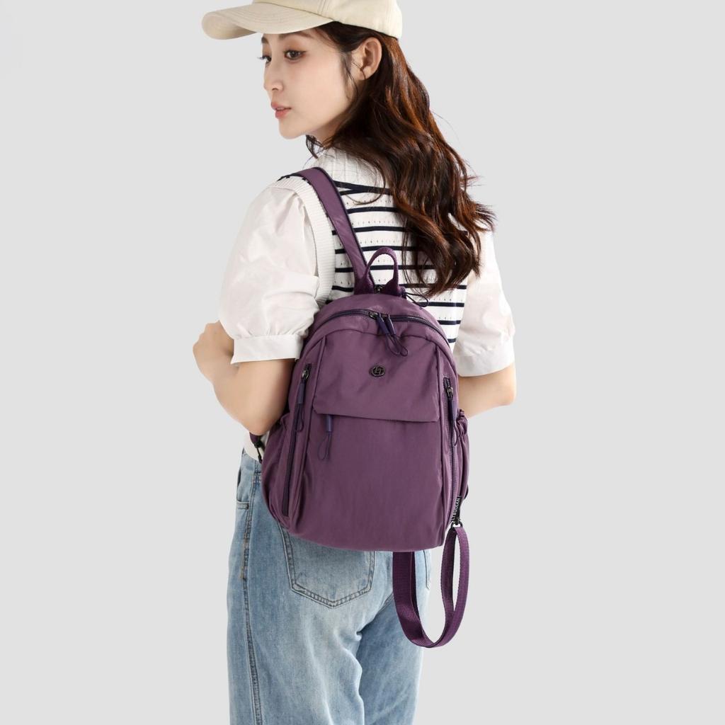 Schoolbag Backpack Women's Simple Lightweight Large Capacity Breast Bag Outdoor Leisure Crossbody Bag Backpack Multifunctional Commuter Bag