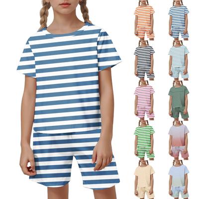 Kid Patriotic Outfit - Short Sleeve & Shorts 2-Piece Set For Boy And Girl