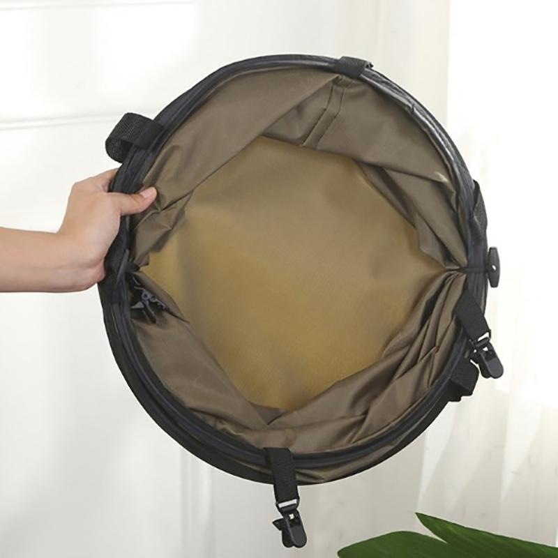 Outdoor Portable Trash Can With Clip Collapsible Waterproof With Carrying Handle