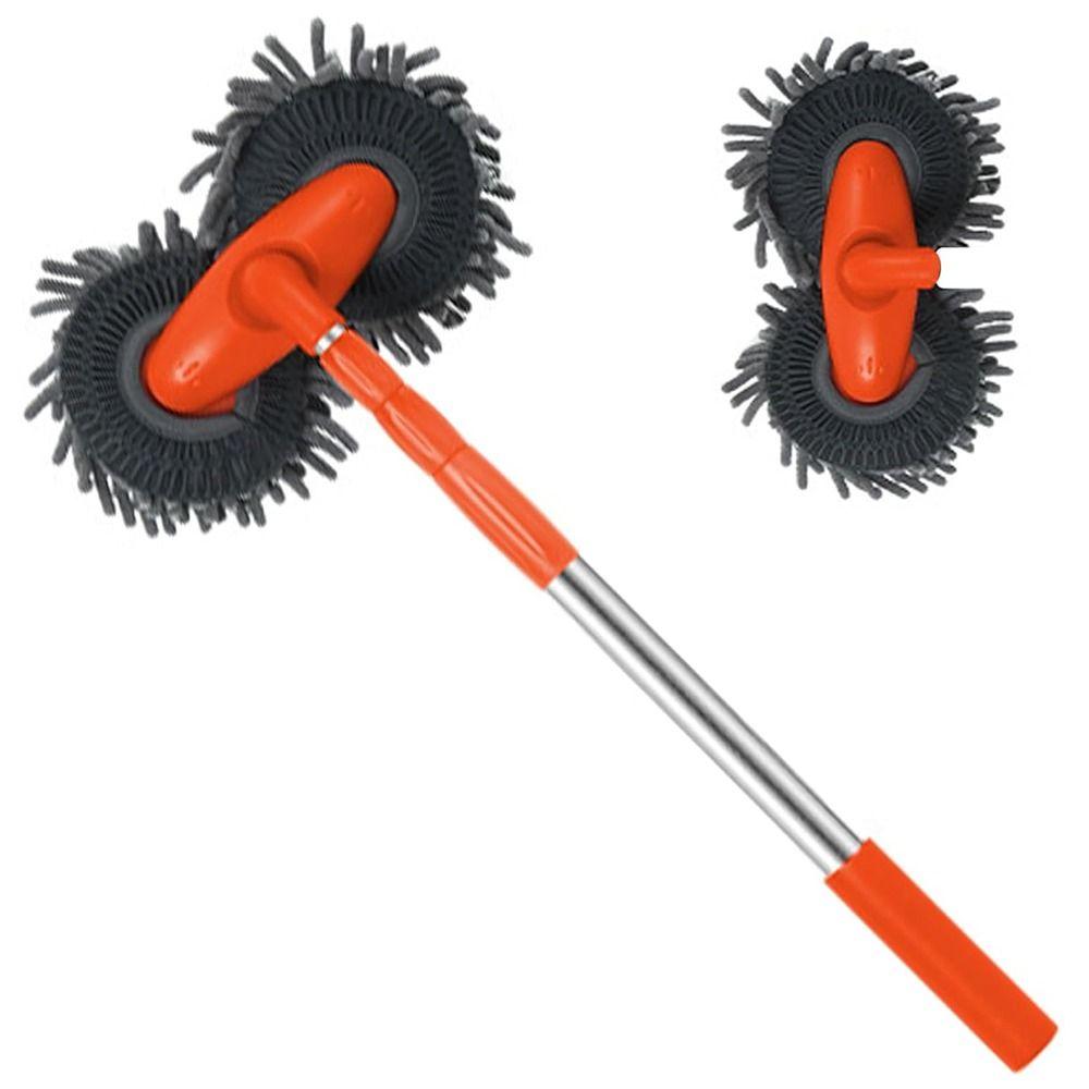 Three-Section Telescopic Car Washer Mop Double Brush Head Car Cleaning Kit  Vehicles