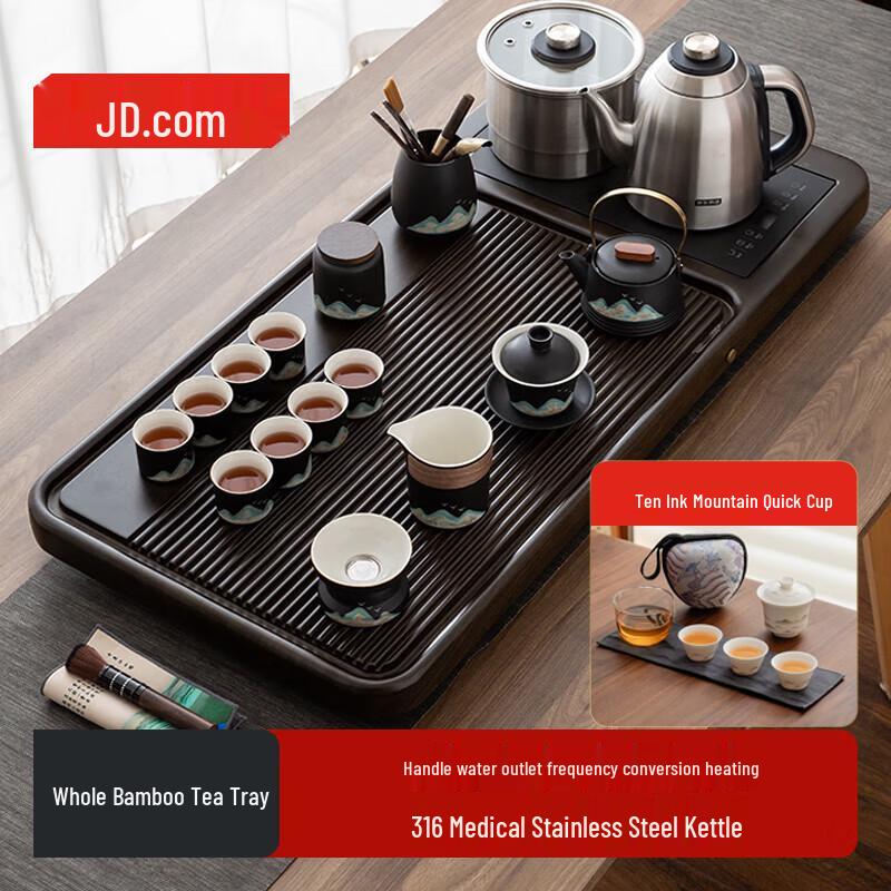 Jingdong Jingzao 18-Piece Chinese Ceramic Tea Set