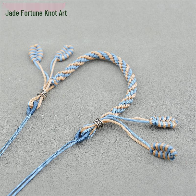Adjustable Hand-woven Color Block Bracelet Cord for DIY Beads and Charms