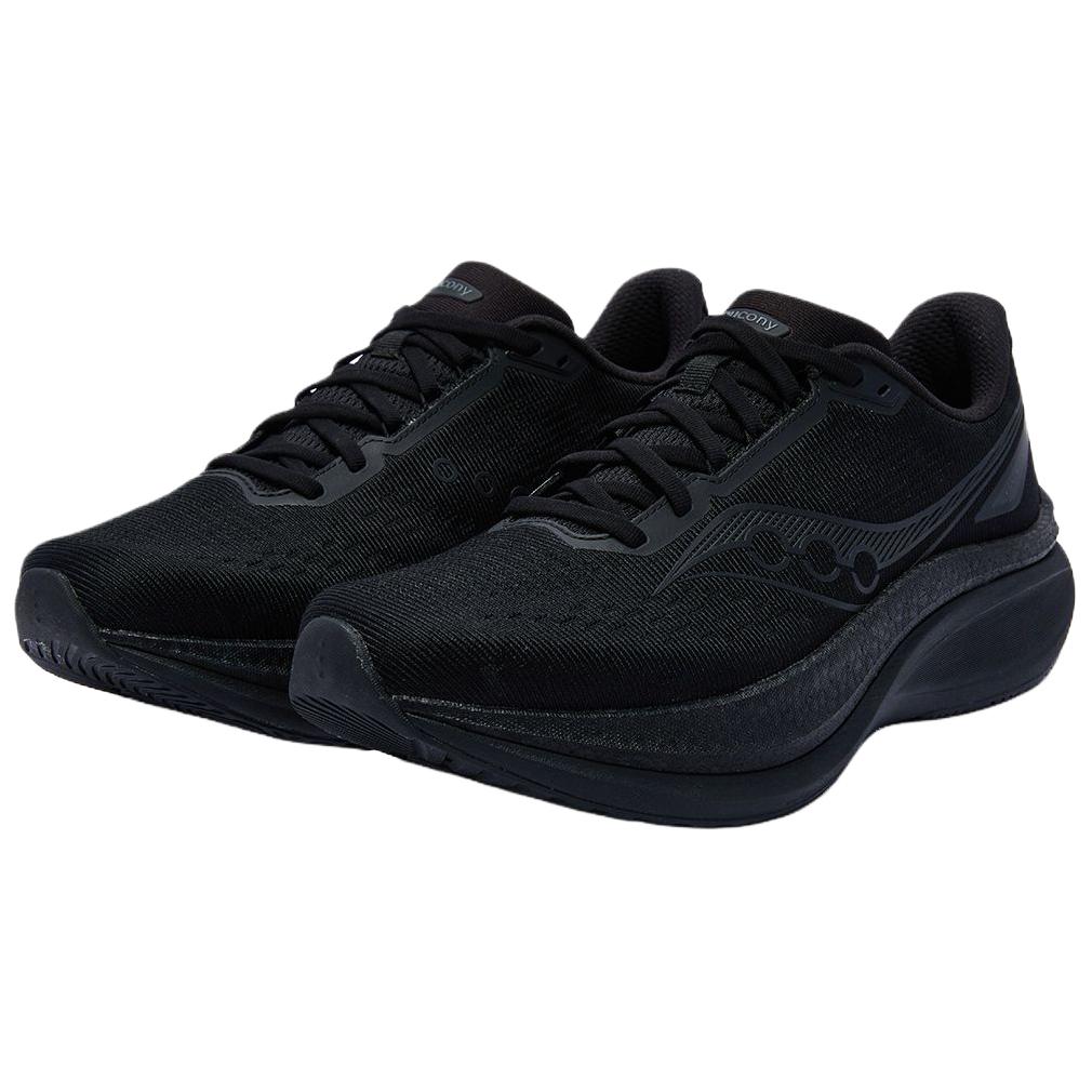 Saucony Tide 4 Versatile Comfortable Breathable Rebound Running Shoes Unisex sneaker Black S28279-3