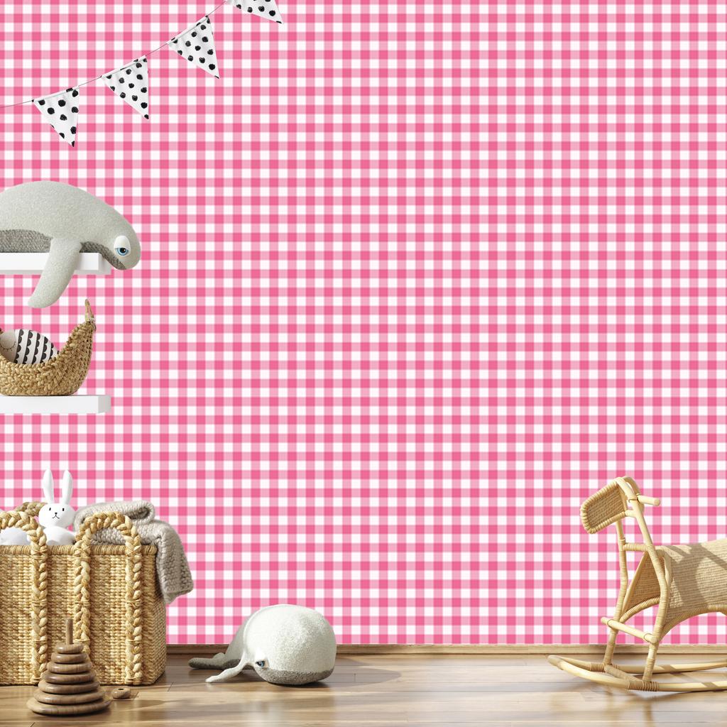 Wallpaper Fabric Pattern Powder Pink and White, Subtle Detail 50x1000