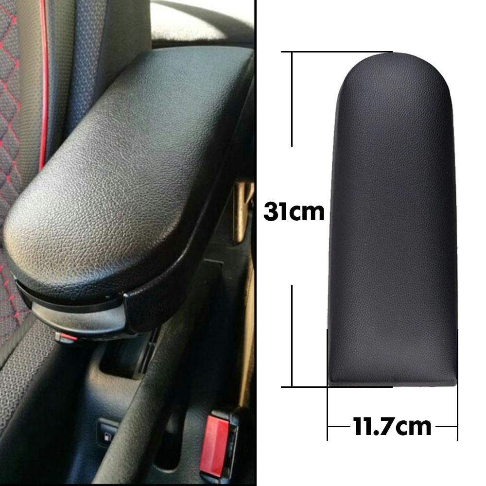 Asiento de Cuero Para Ibiza 6J 2009 2010 2011 2012 2013 2014 2015 2016 Cubierta de Apoyabrazos de Consola Central de Coche Tapa con Cierre Protector Tapa
