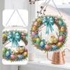 2025Acrylic Special Shape Easter Egg Wreath 5D DIY Diamond Painting Dots Pendant Rhinestone Diamond Art Pendants for Wall Window