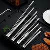 Stainless Steel Barbecue Portable Food Tongs Non-slip Cooking Clip Picnic Tweezers Salad Steak Clip Cooking Utensils