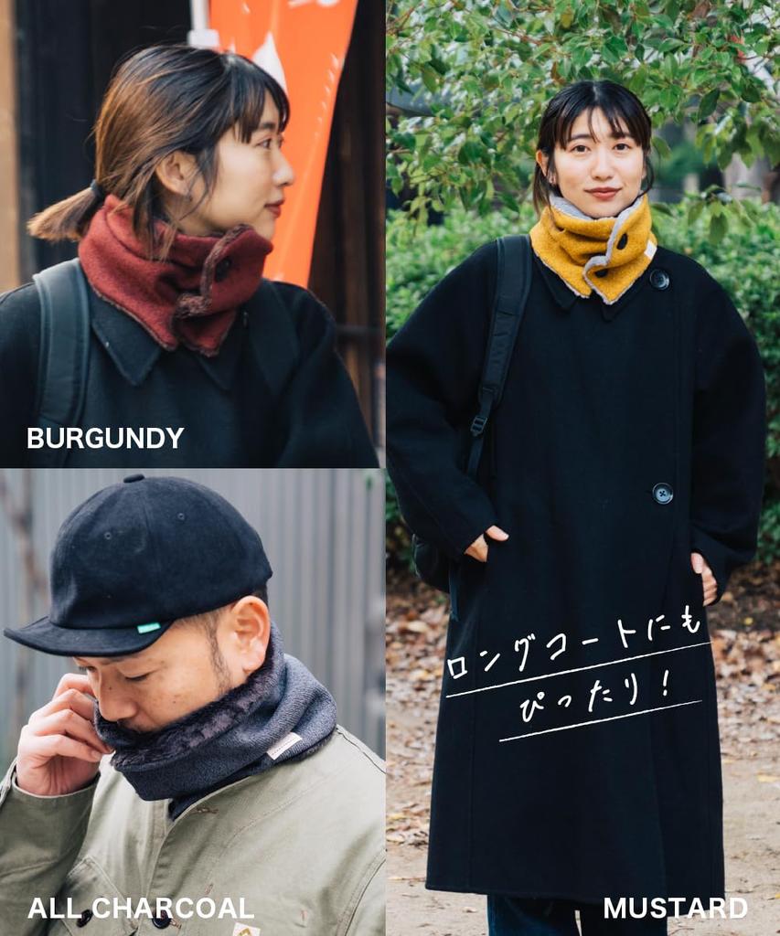 Nakota Buttoned Mixed Heather Neck Winter Snood Scarf for Men and Size All Black Micro-Boa Warmer, Antibacterial, Odor-Resistant, Women, L,