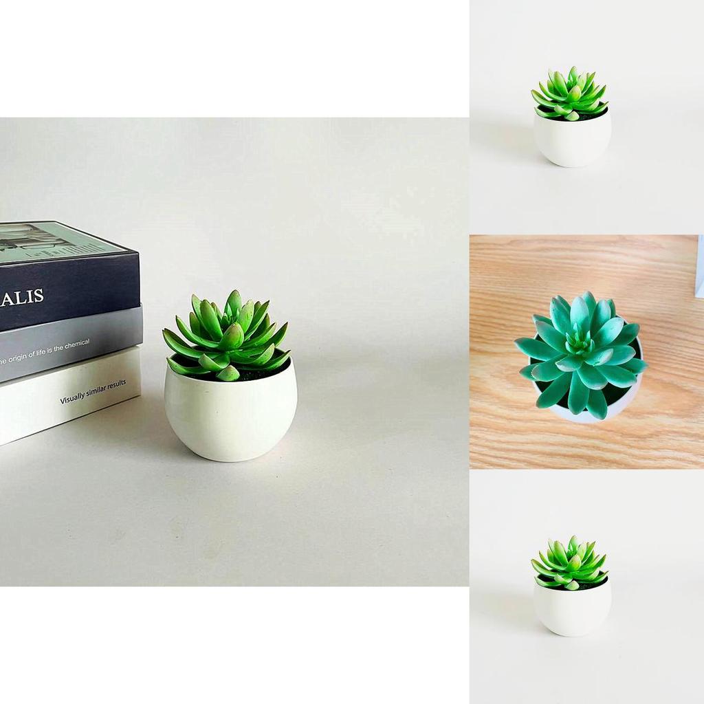 Simulated Succulent Bonsai Pot With Lightweight Pvc For Home Office Interior Design