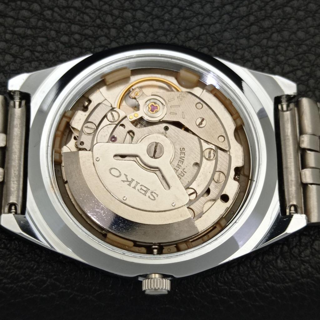 JAPAN VINTAGE REFURBISHED SEIKO 5 AUTOMATIC 6309A MENS BLACK WATCH A441349-5 Sk-a441349