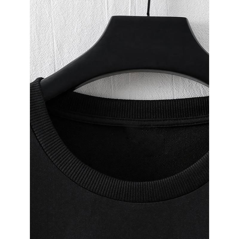 Men's Fashion Print Casual Short-sleeved T-shirt Spring and Summer Tops Comfortable Round Neck T-shirt