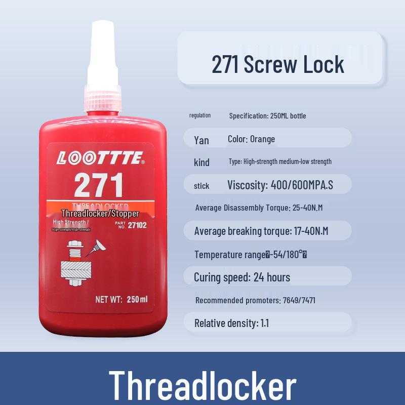Anaerobic Thread Locking Sealant: 243, 222, 242, 262, 263, 271, 272, 277