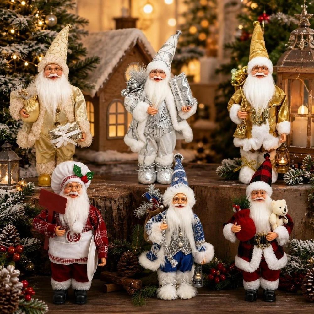 Cute Santa Claus Doll Creative Christmas Ornament Standing Santa Doll Christmas Gifts
