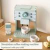 Kids Kitchen Toy Set Wooden Coffee Maker Set Simulation Cookie Maker Kit Pretend Play Educational Toys Gifts for Girls Boys