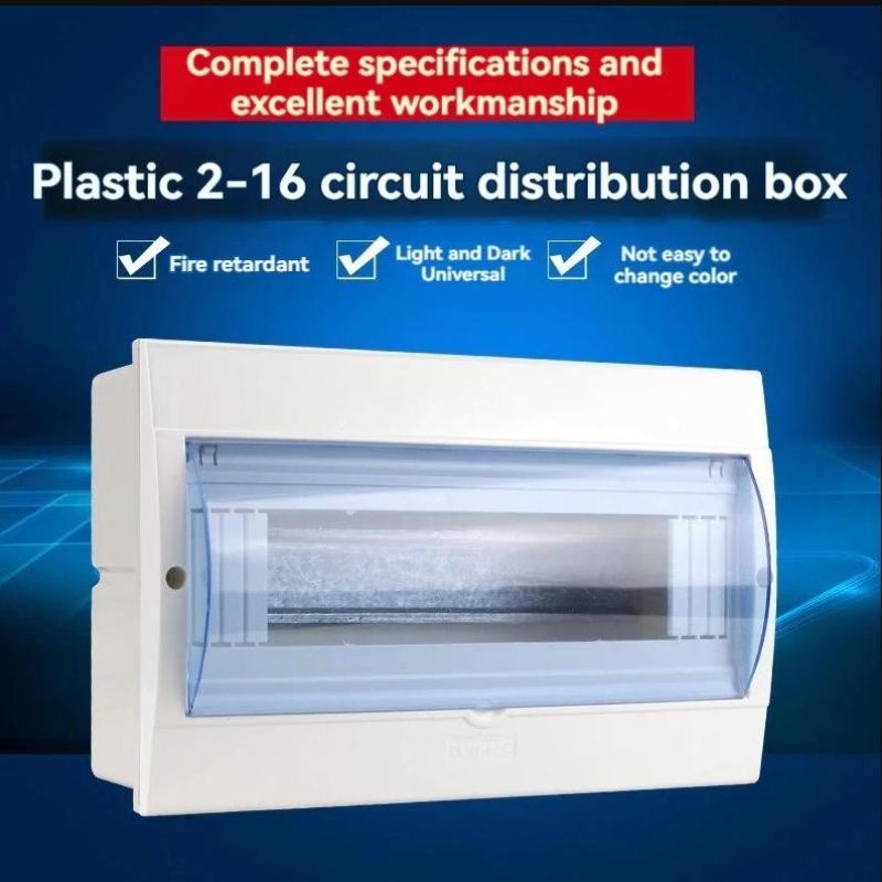 2-16 Ways Electric Box Cover Outdoor Waterproof Loop Distribution Box For Circuit Breaker Panel Case