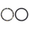 Ceramic Watch Bezel Insert Wristwatch Bezel Insert Loop Ring Replacement Parts (Black+Gold)