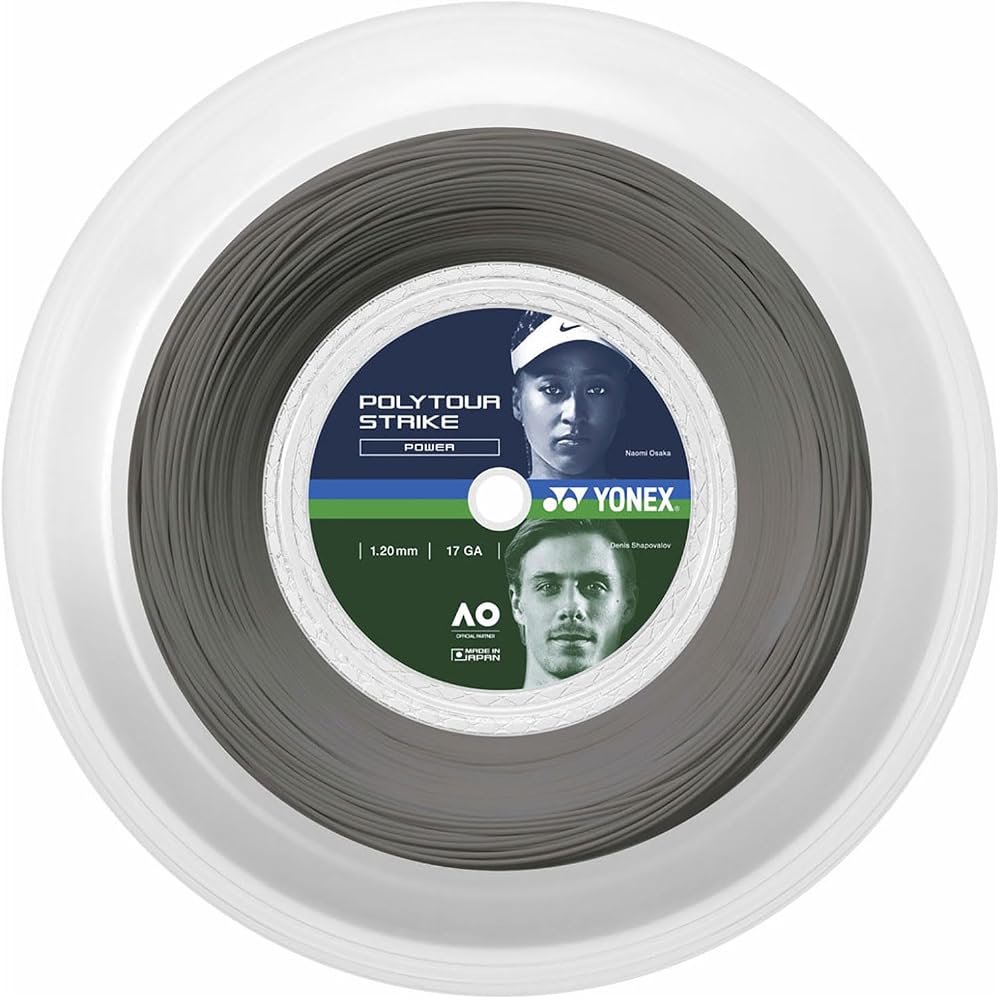 YONEX Poly Tour Strike Tennis String 120 200m Iron Gray 1.20mm