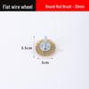 Electric Wire Brush Head with Handle for Rust Removal - 6mm Grinding Wheel Attachment