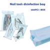 200Pcs Disposable Sterilization Disinfection Bag Set Nail Tools Sterilizer Pp Bags Nails Equipment Disinfection Accessories