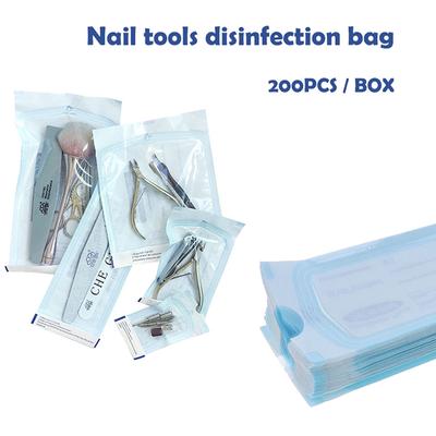 200 Stück Einweg Sterilisations-Desinfektionsbeutel Set Nagelwerkzeuge Sterilisator PP Beutel Nägel Ausrüstung Desinfektionszubehör