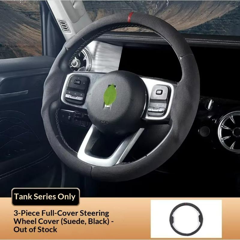 Specifically Designed Three-section, Full-coverage Steering Wheel Cover for Tank 300/400/500/700 Models Suitable for All Seasons