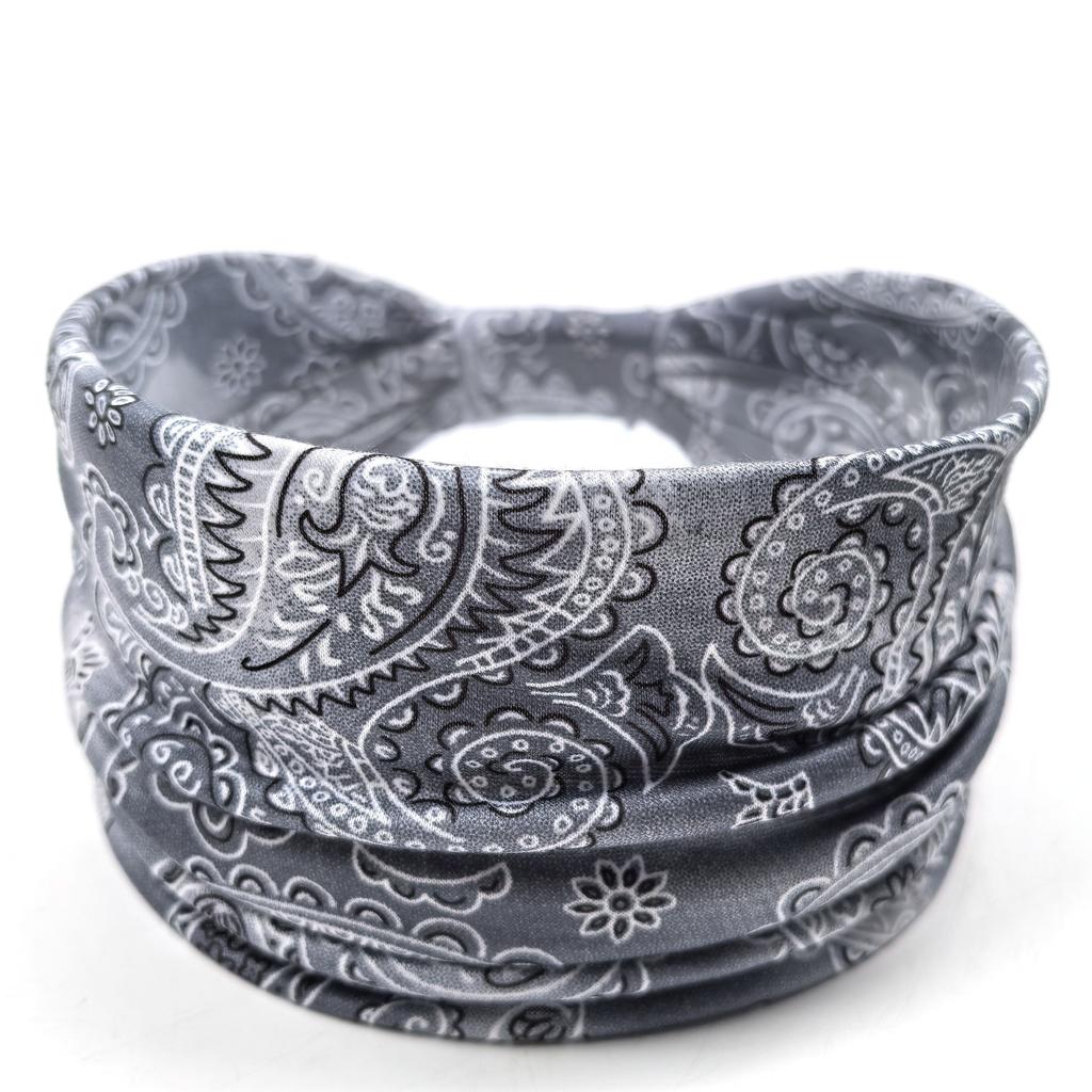 1pc Women's Wide Headband - Solid Color & Bohemian Paisley Print, Stretchy Spandex Yoga Running Headband for Workouts, Gym, Casual Outings