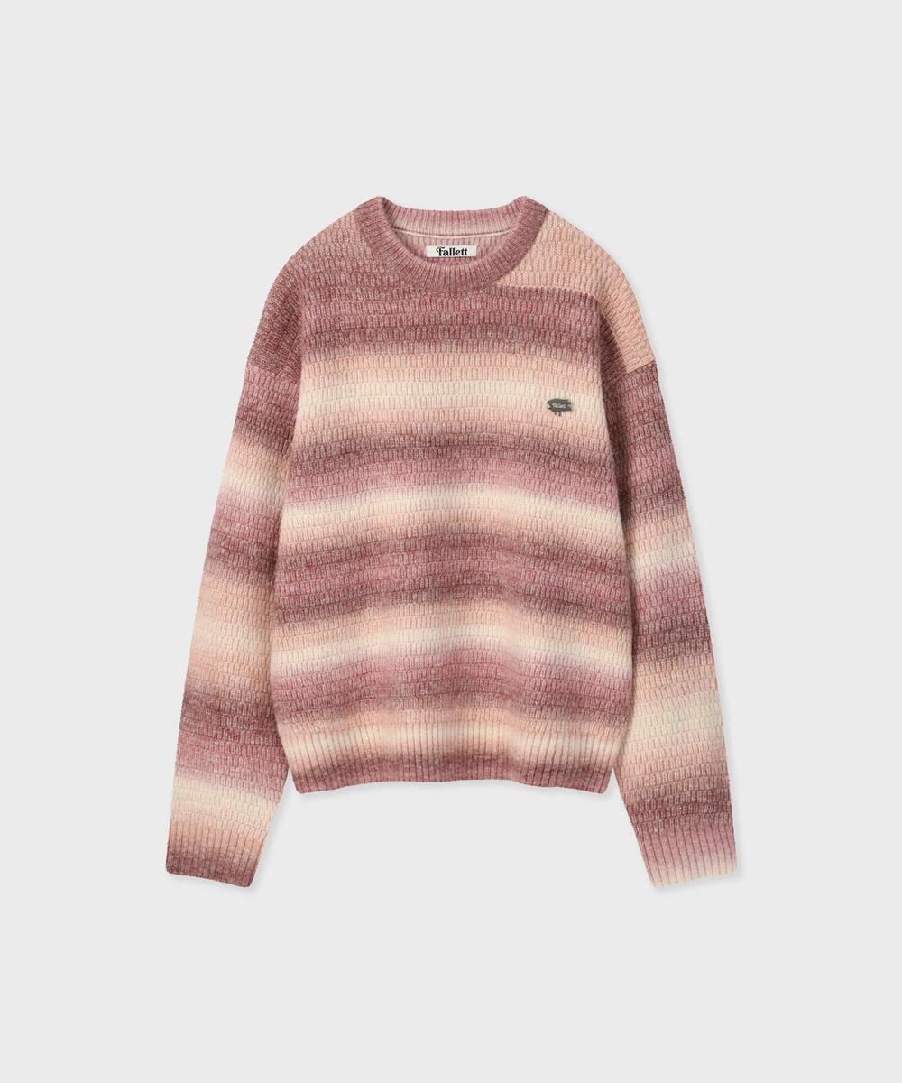 Pallet Gradient Stripe Knit Pink Pink/L