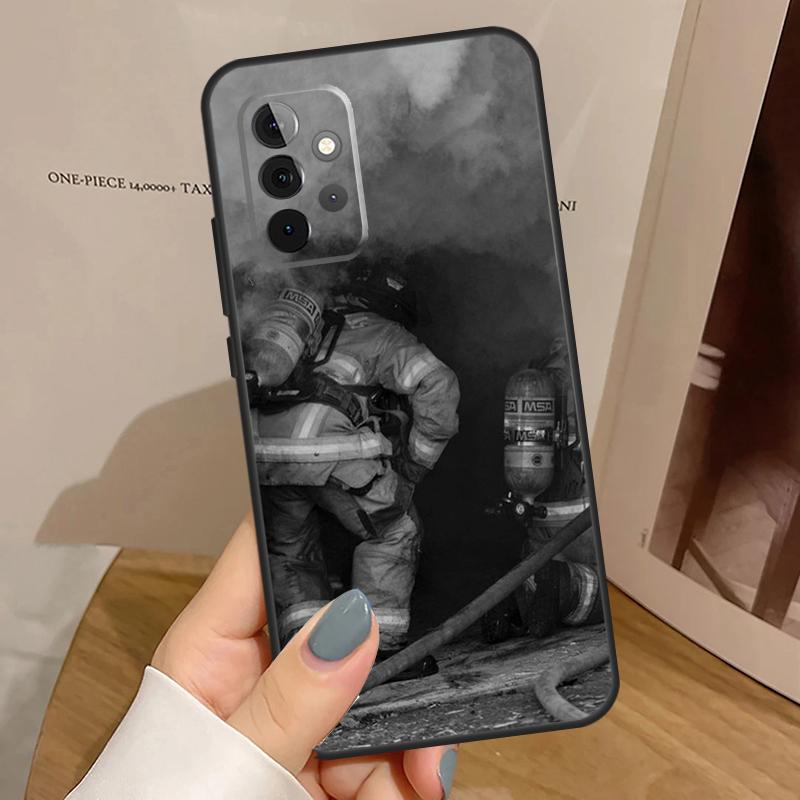 Cool Firefighter Heroes Fireman Phone Case For Samsung Galaxy A32 A52 A12 A53 A33 A23 A13 A54 A34 A14 A51 A15 A25 A35 A55