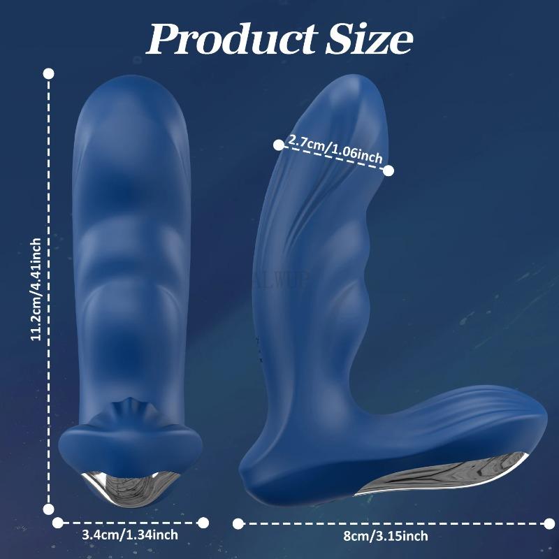 Masajor prostatic pentru bărbați controlat prin aplicație Bluetooth – Vibrator anal wireless, dop anal vibrant, jucărie sexuală pentru adulți cu stimulare duală