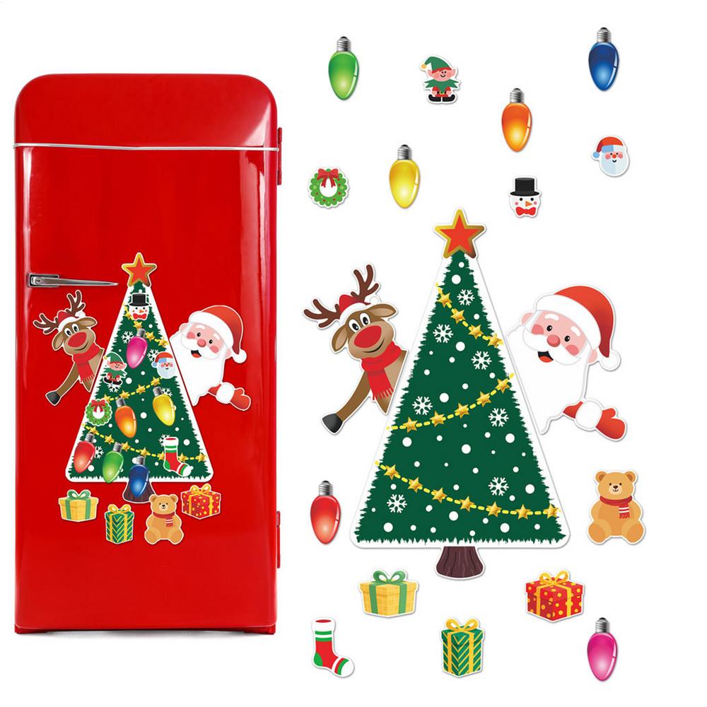 Magnetic Christmas Tree For Fridge Funny Holiday Christmas Garage Door Magnets Fridge Decor For Whiteboard Kitchen Cabinet