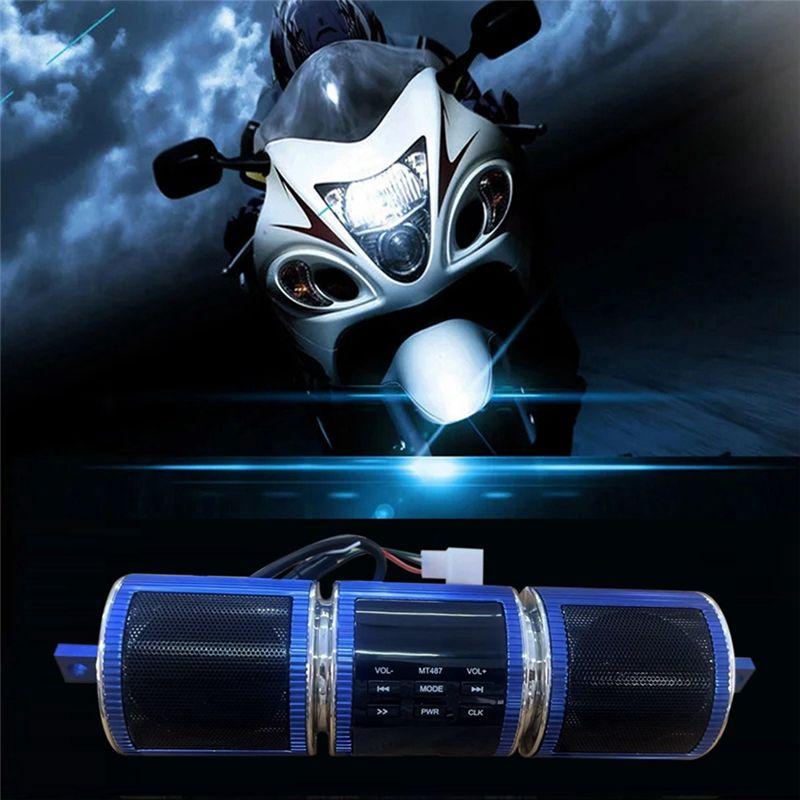 Highly Recommended Motorcycle MP3 Audio Speaker Water Motorbike Stereo FM Radio AUX USB TF Card Bluetooth MP3 Motorcycles Speake