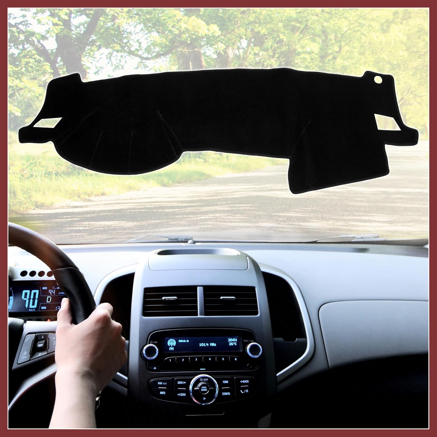 

Polyester Dashboard Cover Mat Protector Non Slip Mat Carpet Replacement for Subaru Legacy Outback 2005-2009 Replace Parts