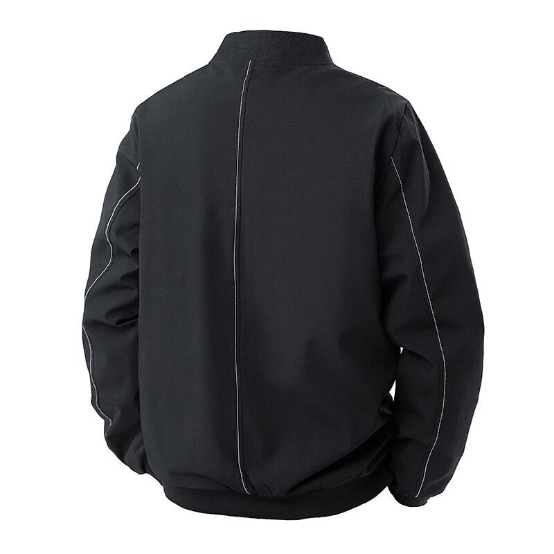 Spring New Men Baseball Jacket Solid Color Casual Simple Stand-Up Collar Zip-Up Cardigan Tops For Man