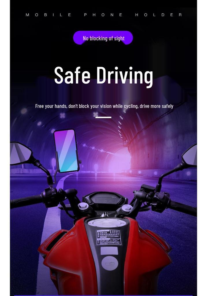 Electric Bike & Motorcycle Phone Holder with Navigation Clamp