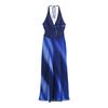 European & American Style 2025 Fashion Printed Halter Neck Long Dress for Women