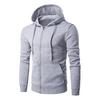 Hooded Long Sleeve Men Jacket Hoodie Zipper Closure Jacket Sweatshirt Male Clothing