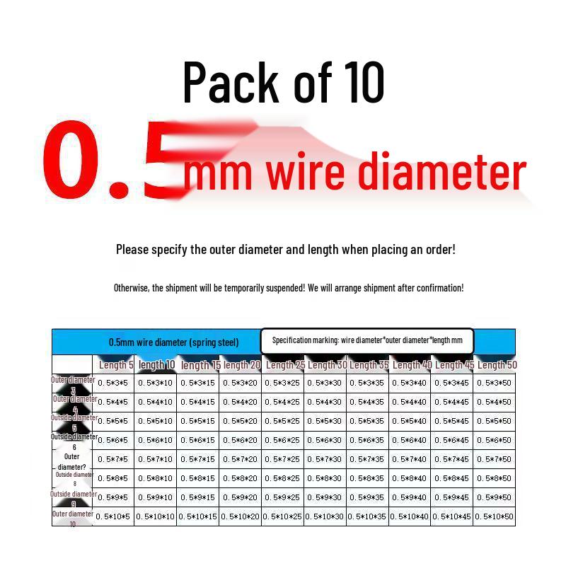 Sprężyna ściskana ze stali nierdzewnej 304 o wysokiej sprężystości