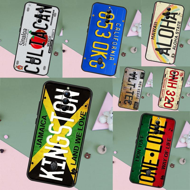 Retro License Plate Number Case For ZTE Nubia RedMagic 11 9 8 10 Pro Plus 8S 9S 10S Pro 5G 5S 6 7 6S 7S Pro 10 Air Cover