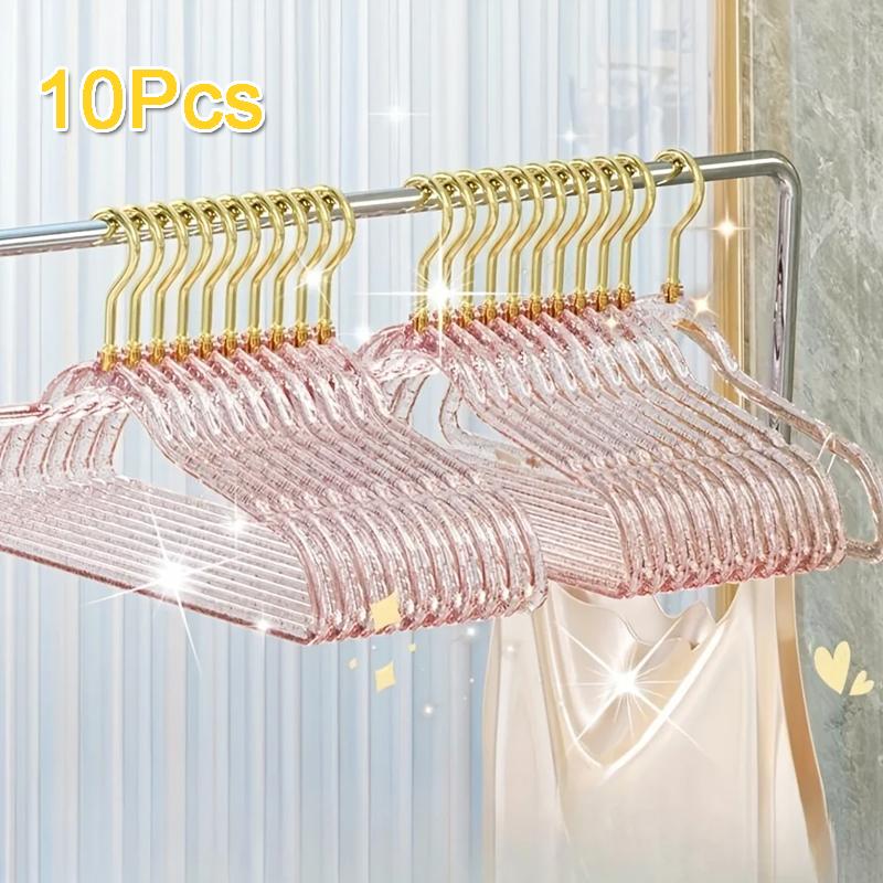 10Pcs Non Marking, Anti Shoulder, Durable Household Clothes Hanger, Anti Slip Drying Hanger, Clothes Support