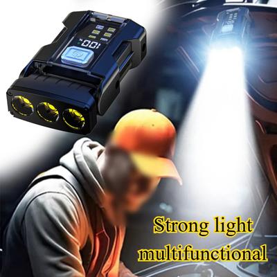 Lanternă de buzunar super luminoasă Mini lanternă breloc cu clip LED Magnetic COB-EDC Mini lanternă breloc Reîncărcabilă